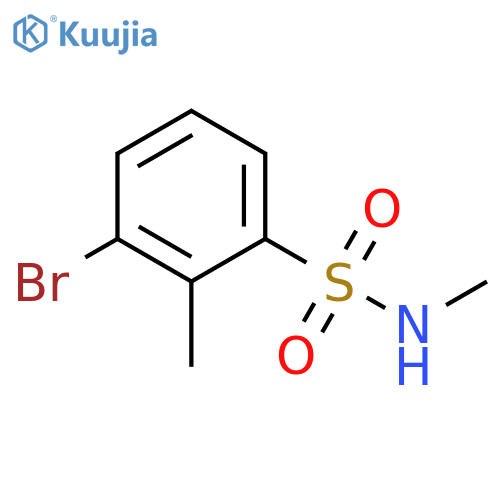 Benzenesulfonamide, 3-bromo-N,2-dimethyl- structure