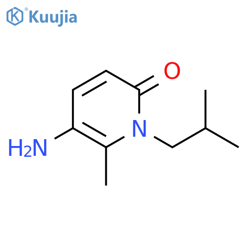 2(1H)-Pyridinone, 5-amino-6-methyl-1-(2-methylpropyl)- structure