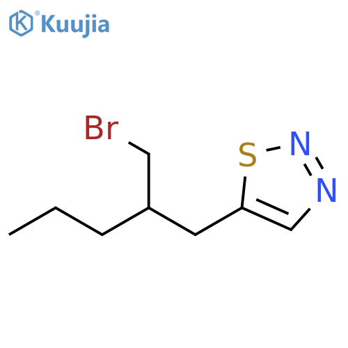 1,2,3-Thiadiazole, 5-[2-(bromomethyl)pentyl]- structure