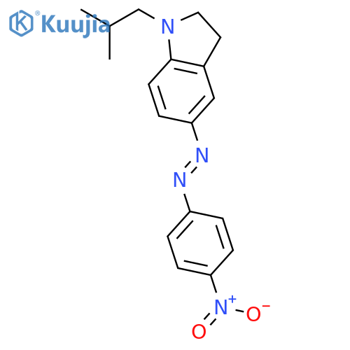 1H-Indole, 2,3-dihydro-1-(2-methylpropyl)-5-[(4-nitrophenyl)azo]- structure