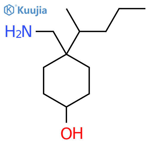 4-(Aminomethyl)-4-(pentan-2-yl)cyclohexan-1-ol structure