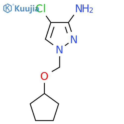 4-Chloro-1-[(cyclopentyloxy)methyl]-1H-pyrazol-3-amine structure