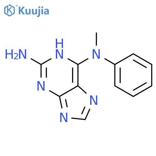 1H-Purine-2,6-diamine, N6-methyl-N6-phenyl- structure