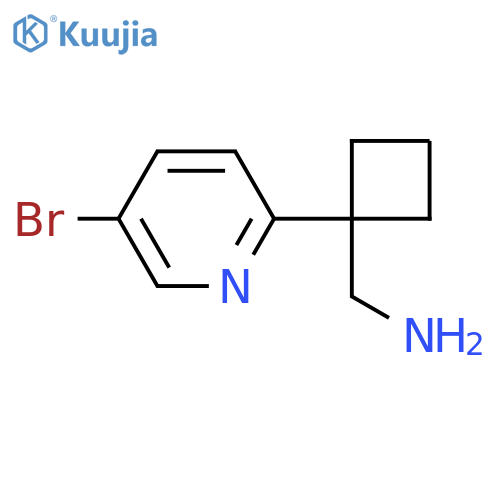 (1-(5-bromopyridin-2-yl)cyclobutyl)methanamine structure