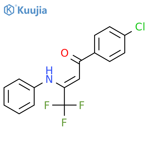 2-Buten-1-one, 1-(4-chlorophenyl)-4,4,4-trifluoro-3-(phenylamino)- structure