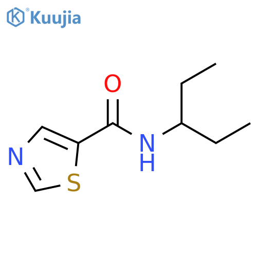 N-(pentan-3-yl)-1,3-thiazole-5-carboxamide structure