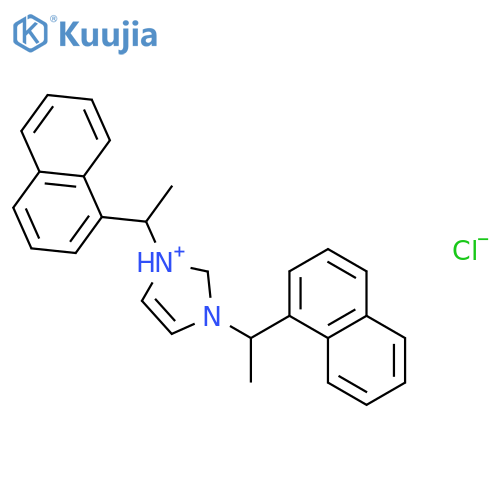 1H-Imidazolium, 1,3-bis[1-(1-naphthalenyl)ethyl]-, chloride structure