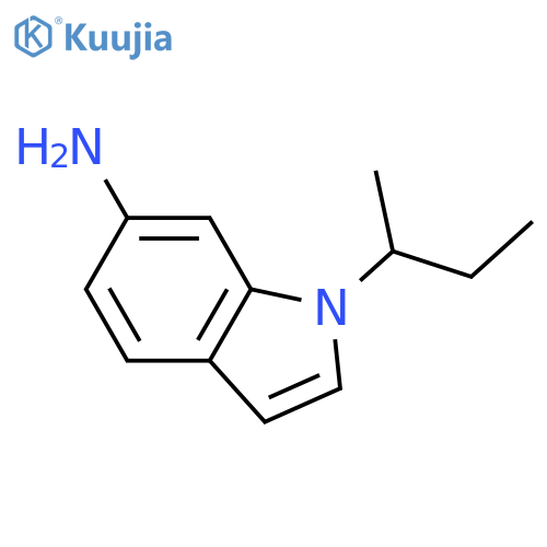 1H-Indol-6-amine, 1-(1-methylpropyl)- structure
