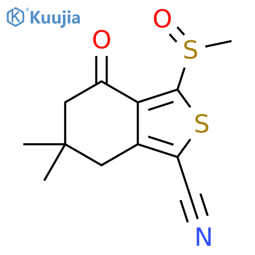 6,6-Dimethyl-3-(methylsulfinyl)-4-oxo-4,5,6,7-tetrahydrobenzo[c]thiophene-1-carbonitrile structure