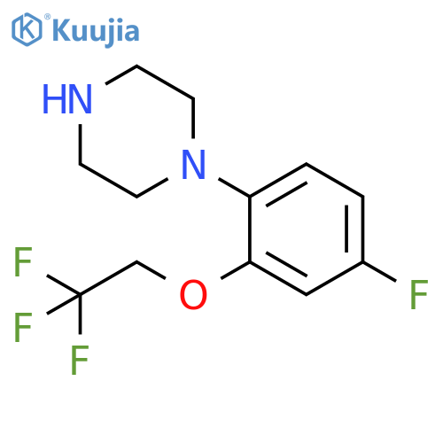 Piperazine, 1-[4-fluoro-2-(2,2,2-trifluoroethoxy)phenyl]- structure