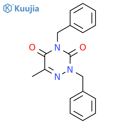 1,2,4-Triazine-3,5(2H,4H)-dione, 6-methyl-2,4-bis(phenylmethyl)- structure