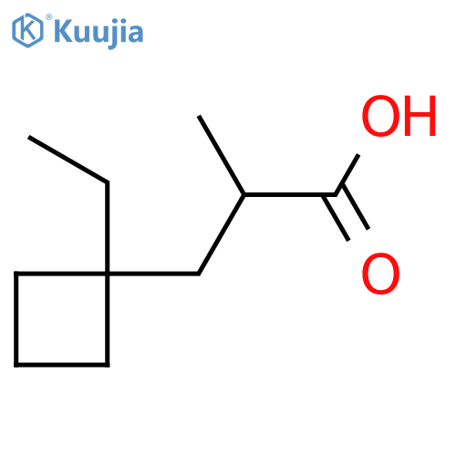 3-(1-Ethylcyclobutyl)-2-methylpropanoic acid structure