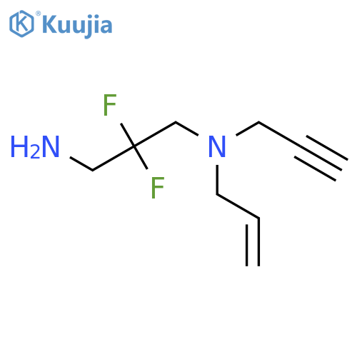 (3-Amino-2,2-difluoropropyl)(prop-2-en-1-yl)(prop-2-yn-1-yl)amine structure