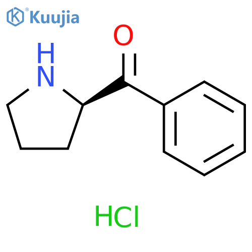 Methanone, phenyl(2R)-2-pyrrolidinyl-, hydrochloride (1:1) structure
