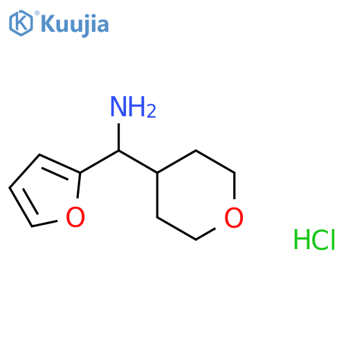 1-(furan-2-yl)-1-(oxan-4-yl)methanamine hydrochloride structure