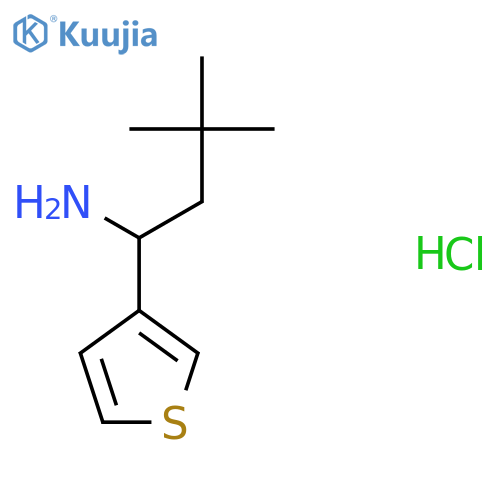 3,3-Dimethyl-1-(thiophen-3-yl)butan-1-amine hydrochloride structure