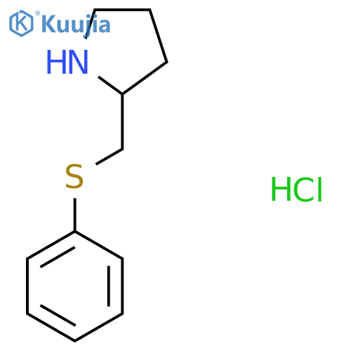2-[(Phenylsulfanyl)methyl]pyrrolidine hydrochloride structure