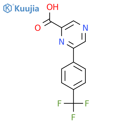 6-4-(Trifluoromethyl)phenylpyrazine-2-carboxylic Acid structure