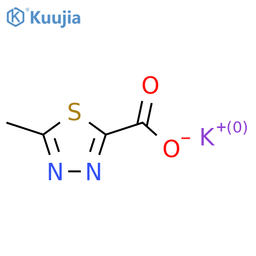 Potassium 5-methyl-1,3,4-thiadiazole-2-carboxylate structure