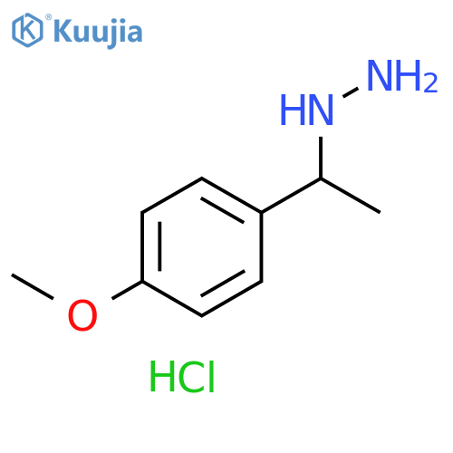 [1-(4-methoxyphenyl)ethyl]hydrazine hydrochloride structure