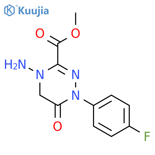1,2,4-Triazine-3-carboxylicacid, 4-amino-1-(4-fluorophenyl)-1,4,5,6-tetrahydro-6-oxo-, methyl ester structure