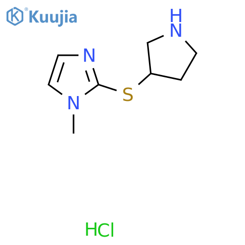 1-Methyl-2-(pyrrolidin-3-ylsulfanyl)-1h-imidazole hydrochloride structure