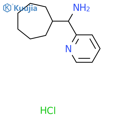 Cycloheptyl(pyridin-2-yl)methanamine hydrochloride structure