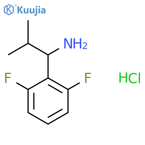 1-(2,6-Difluorophenyl)-2-methylpropan-1-amine hydrochloride structure