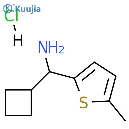 1-cyclobutyl-1-(5-methylthiophen-2-yl)methanamine hydrochloride structure