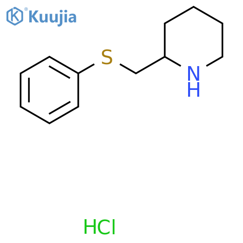 2-[(Phenylsulfanyl)methyl]piperidine hydrochloride structure