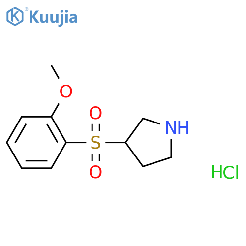 3-[(2-Methoxyphenyl)sulfonyl]pyrrolidine hydrochloride structure