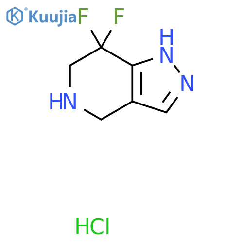 7,7-Difluoro-4,5,6,7-tetrahydro-1H-pyrazolo[4,3-c]pyridine HCl structure