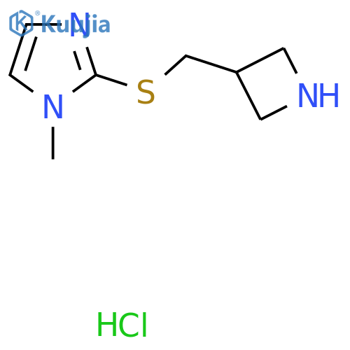 2-{[(azetidin-3-yl)methyl]sulfanyl}-1-methyl-1H-imidazole hydrochloride structure