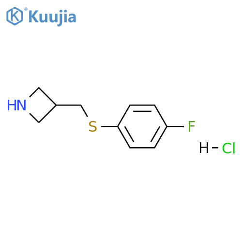 3-{[(4-fluorophenyl)sulfanyl]methyl}azetidine hydrochloride structure