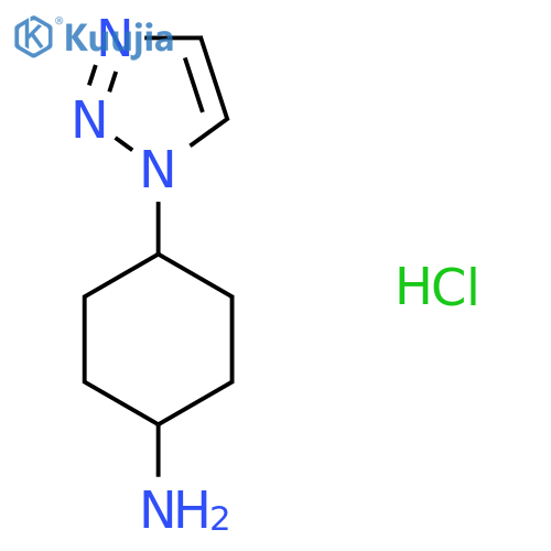 4-(1H-1,2,3-triazol-1-yl)cyclohexan-1-amine hydrochloride structure