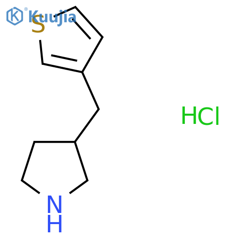 3-(Thiophen-3-ylmethyl)pyrrolidine hydrochloride structure