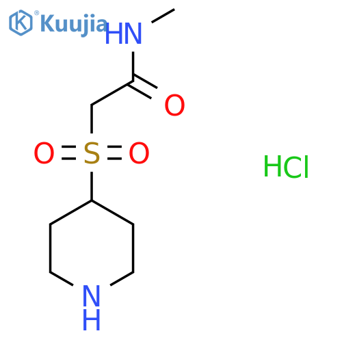 N-Methyl-2-(piperidine-4-sulfonyl)acetamide hydrochloride structure