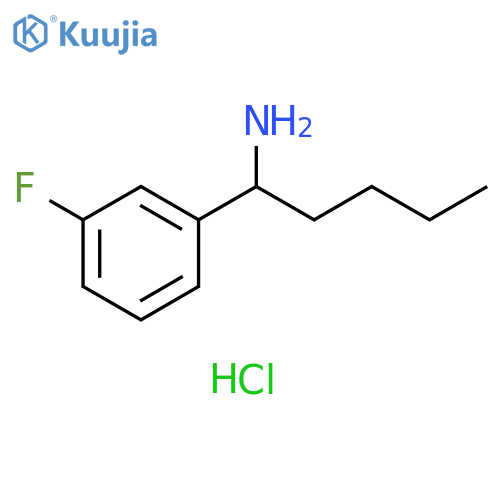 1-(3-FLUOROPHENYL)PENTAN-1-AMINE HYDROCHLORIDE structure