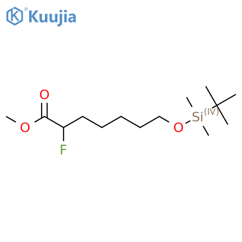 Methyl 7-(tert-butyldimethylsilyloxy)-2-fluoroheptanoate structure