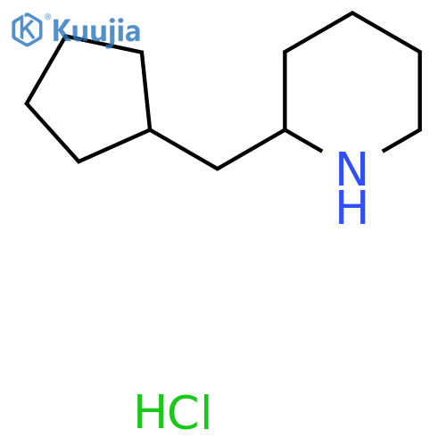 2-(Cyclopentylmethyl)piperidine hydrochloride structure