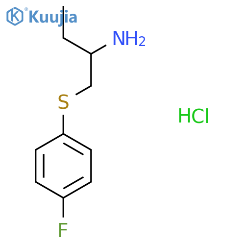 1-((4-Fluorophenyl)thio)butan-2-amine hydrochloride structure