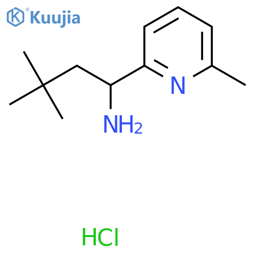3,3-Dimethyl-1-(6-methylpyridin-2-yl)butan-1-amine hydrochloride structure
