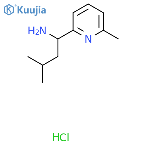 3-Methyl-1-(6-methylpyridin-2-yl)butan-1-amine hydrochloride structure