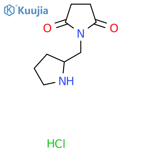1-(Pyrrolidin-2-ylmethyl)pyrrolidine-2,5-dione hydrochloride structure