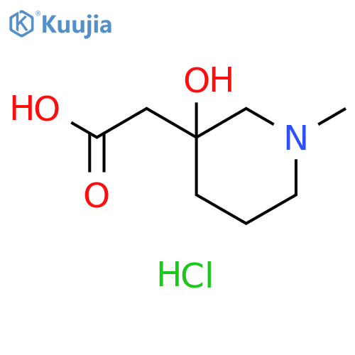 2-(3-hydroxy-1-methylpiperidin-3-yl)acetic acid hydrochloride structure