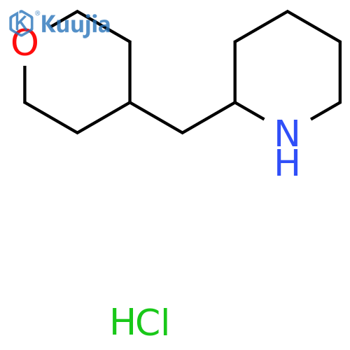 2-[(oxan-4-yl)methyl]piperidine hydrochloride structure