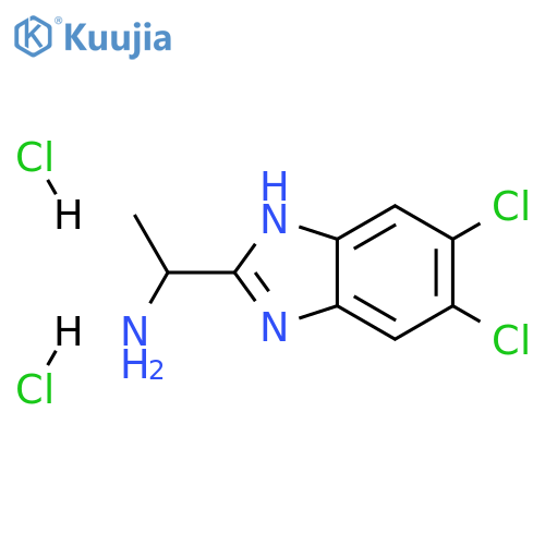 1-(5,6-dichloro-1H-1,3-benzodiazol-2-yl)ethan-1-amine dihydrochloride structure