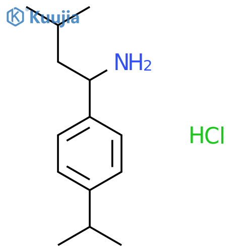 1-(4-Isopropylphenyl)-3-methylbutan-1-amine hydrochloride structure