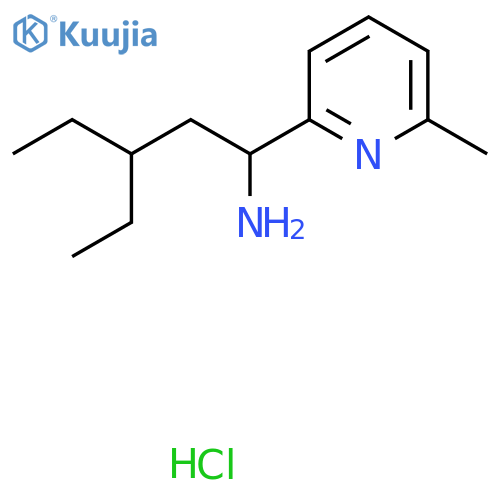 3-Ethyl-1-(6-methylpyridin-2-yl)pentan-1-amine hydrochloride structure