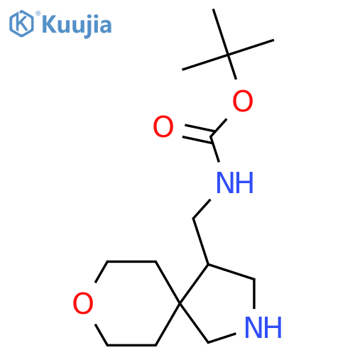 tert-butyl N-(8-oxa-2-azaspiro[4.5]decan-4-ylmethyl)carbamate structure